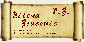 Milena Živčević vizit kartica